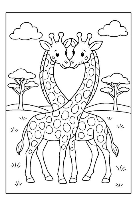 Przyjaciółki żyrafy — Drukuj PDF