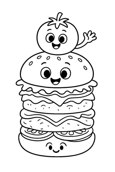 Gigantyczny burger — Drukuj PDF
