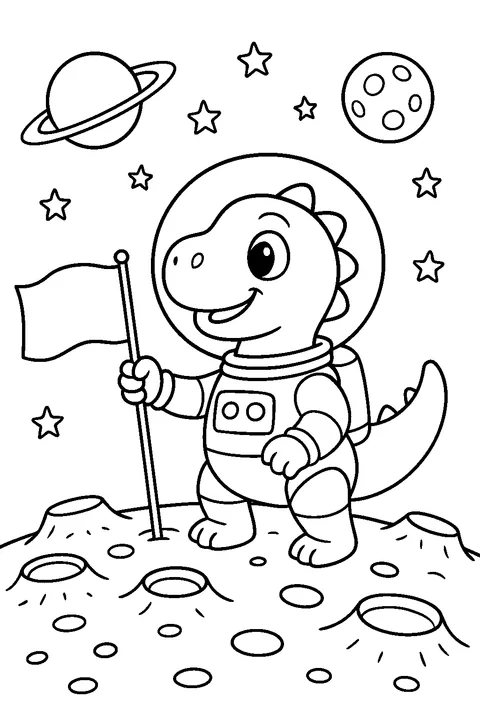 Dinozaur astronauta — Drukuj PDF