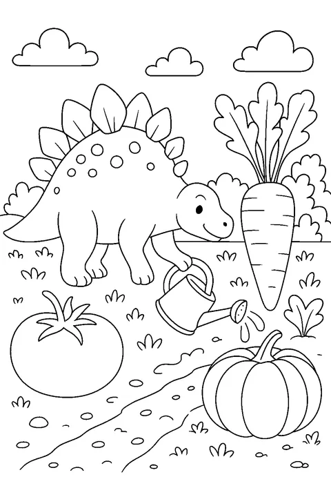 Dinozaury w ogrodzie — Drukuj PDF