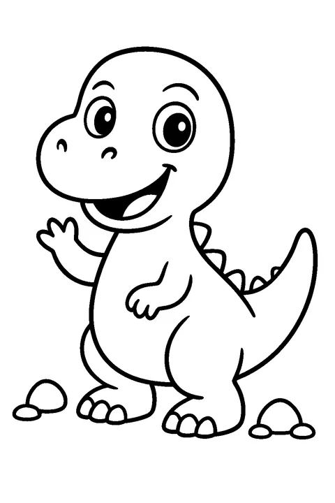 Szczęśliwy tyranozaur — Drukuj PDF