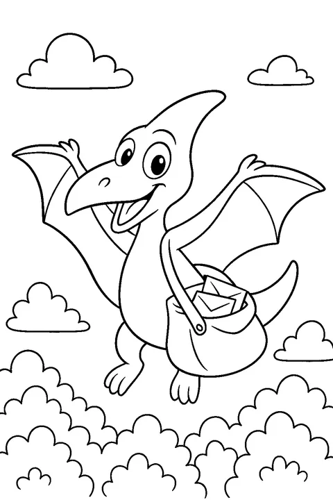 Pterozaur dostawcą listów — Drukuj PDF