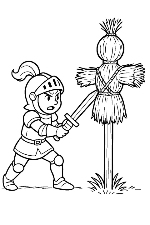 Rycerz na treningu — Drukuj PDF