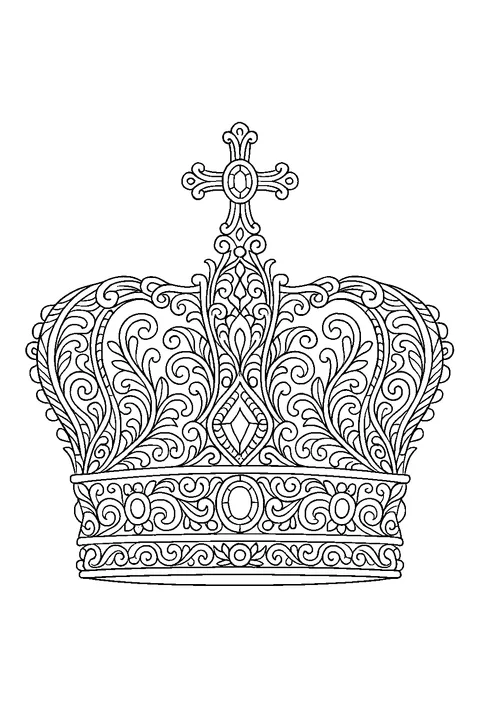 Ozdobna korona — Drukuj PDF