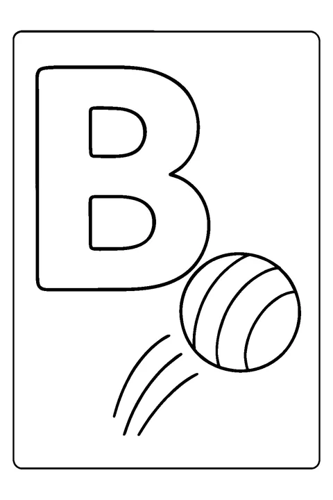 Litera B jak piłka — Drukuj PDF