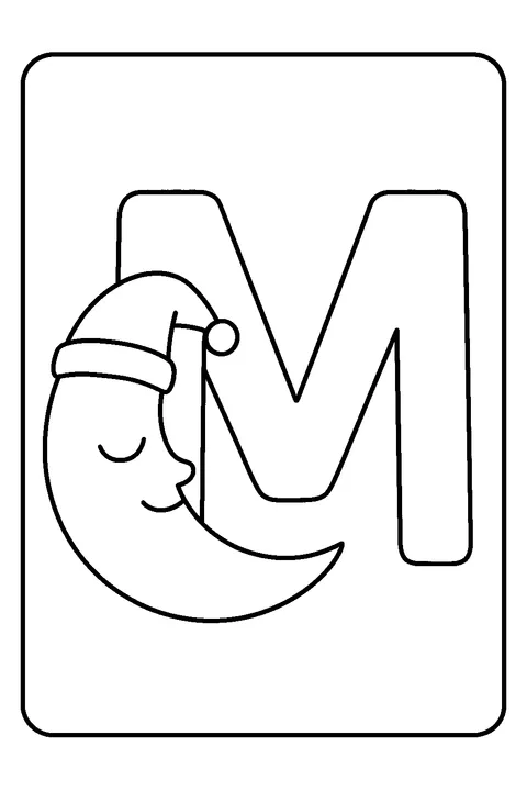 Litera M jak księżyc — Drukuj PDF