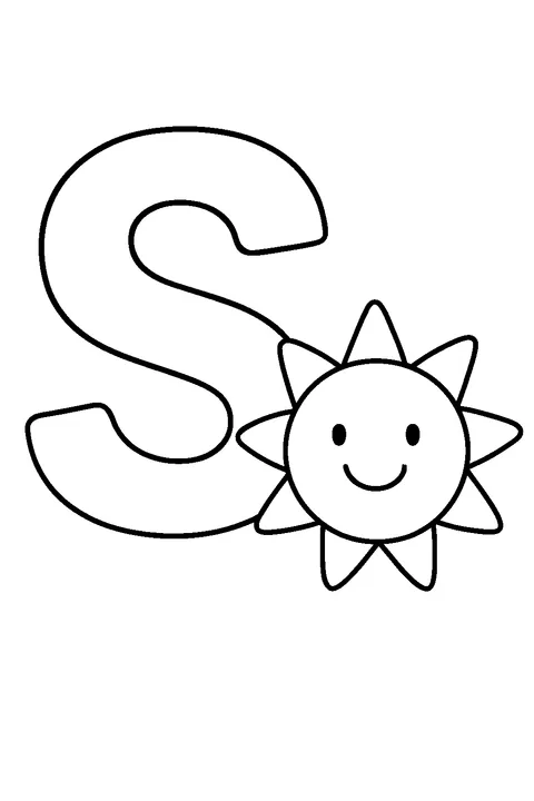 Litera S jak słońce — Drukuj PDF