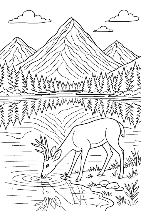 Lustro górskiego jeziora — Drukuj PDF