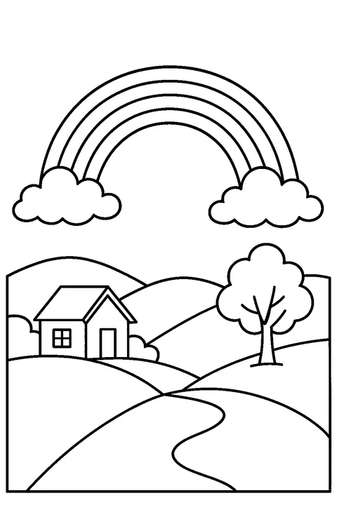 Tęcza między chmurami — Drukuj PDF