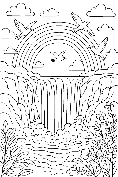Tęczowy wodospad — Drukuj PDF
