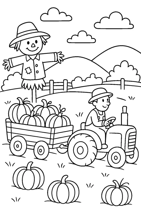 Traktor i dynie — Drukuj PDF